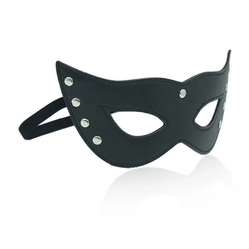 Party Games Mystery - Eye Mask Masquerade Cat Eye Leather