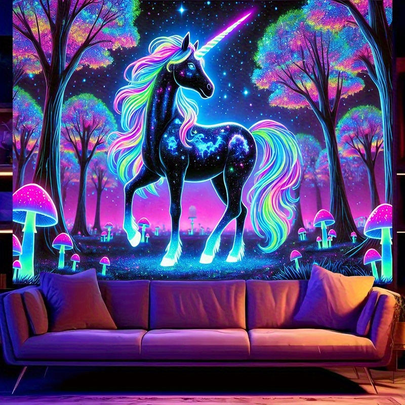 Party Games Mystery - Vibrant luminous polyester wall hanging with