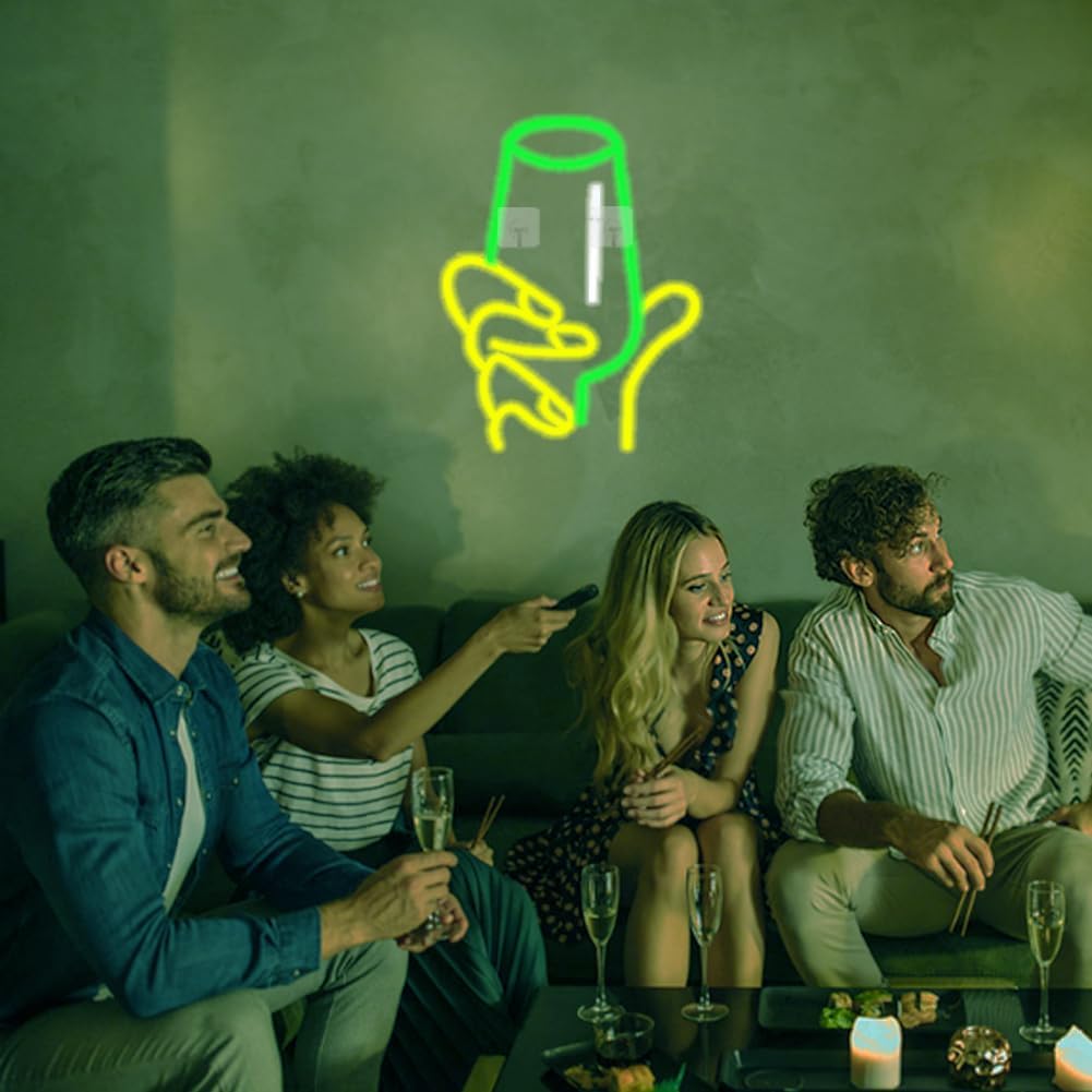 Wine Glass in Hand LED Neon Si – обзор и цена Party Games Shop