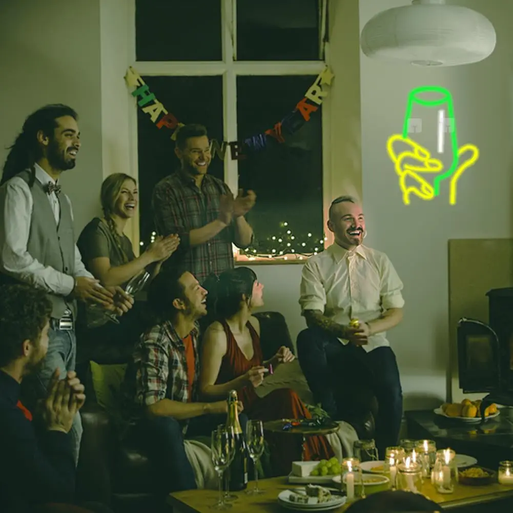 Wine Glass in Hand LED Neon Si – обзор и цена Party Games Shop