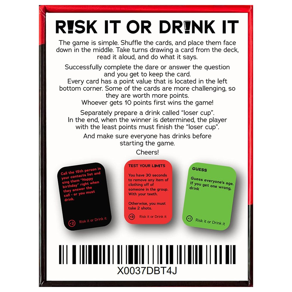 Risk It Or Drink It Fun Party  – обзор и цена Party Games Adults Drinking