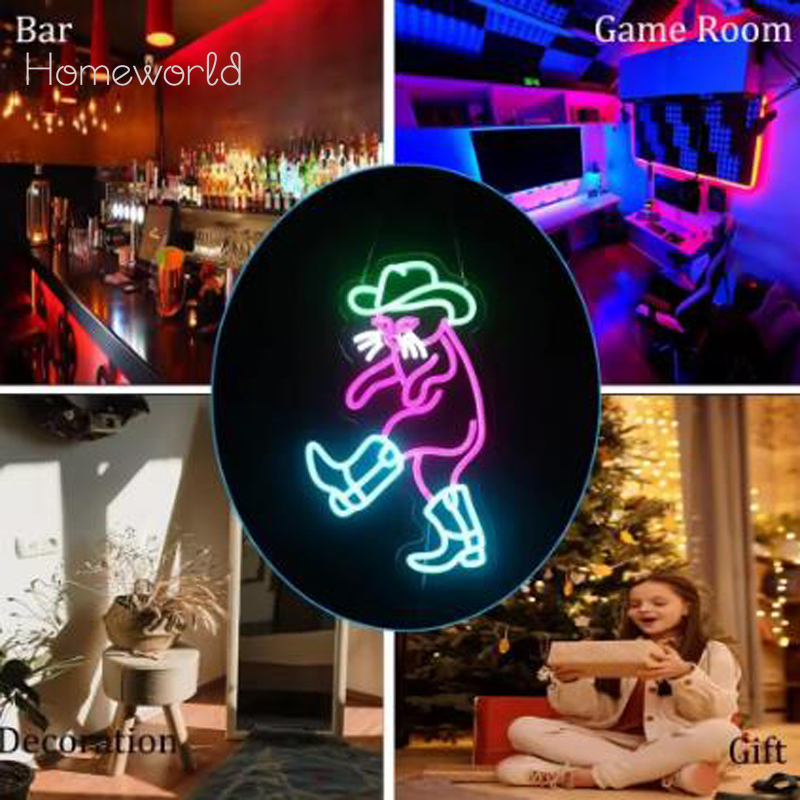 Cowboy Cat Neon Light Sign Dim – обзор и цена Party Games Shop