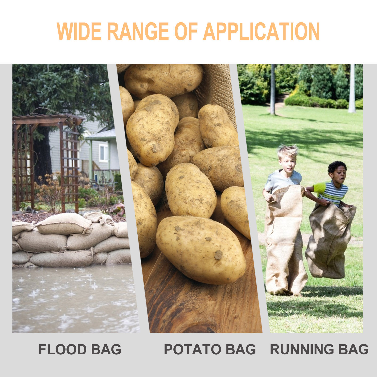1Pcs Large Burlap Potato Sack  – обзор и цена Sack Race Bag
