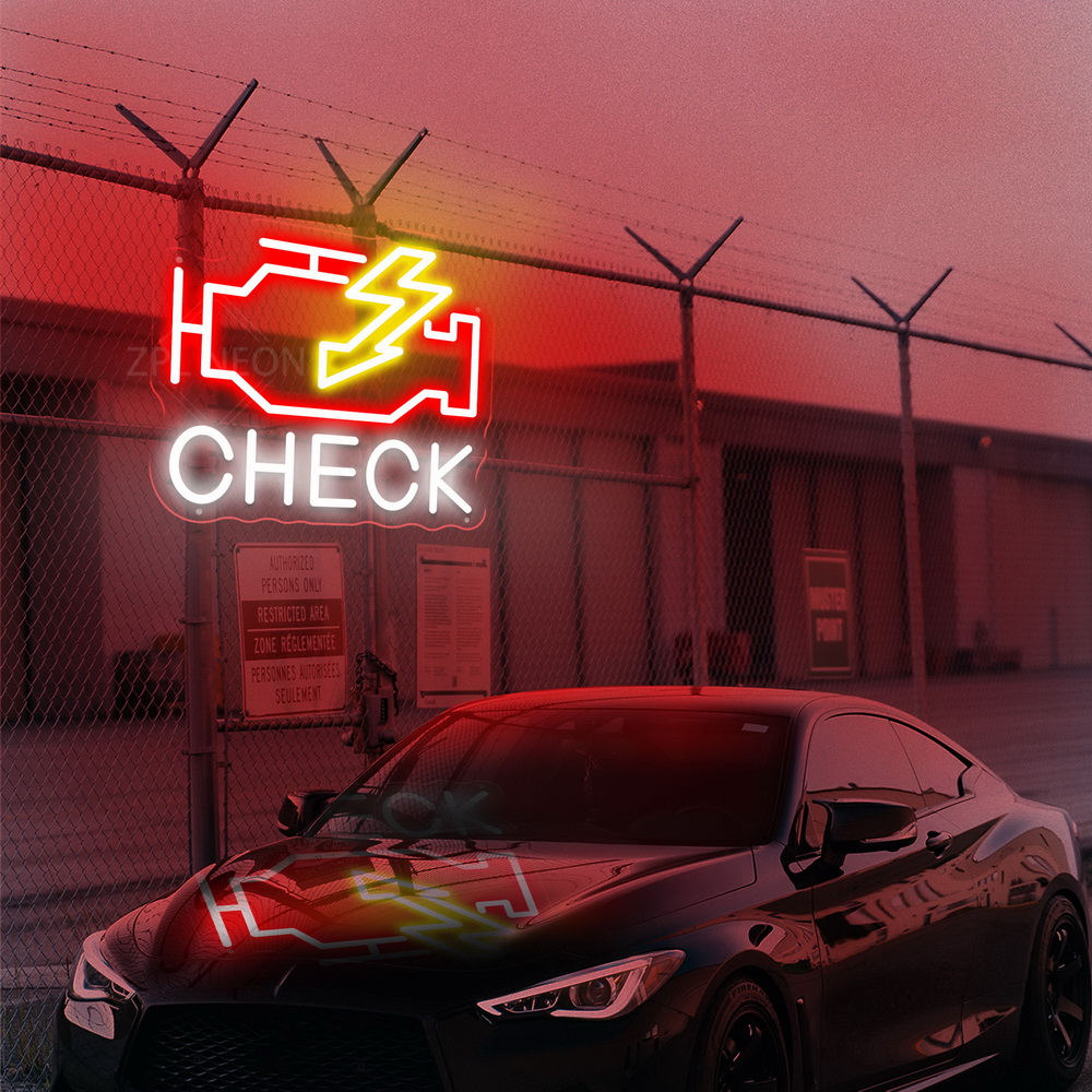 Check Engine Neon Sign Led Lig – обзор и цена Party Games Shop