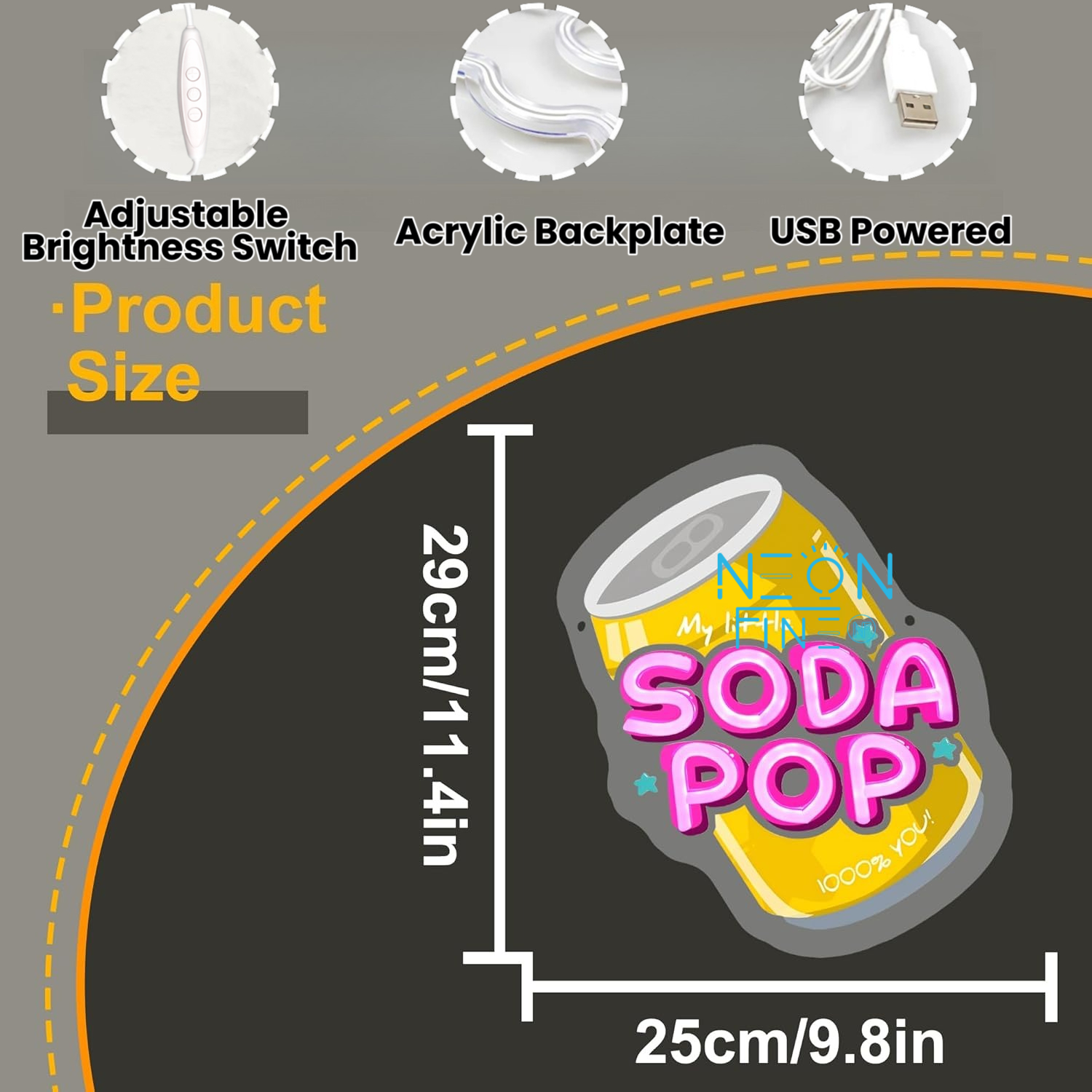 Soda Pop Neon Sign Beverage Ne – обзор и цена Party Games Shop