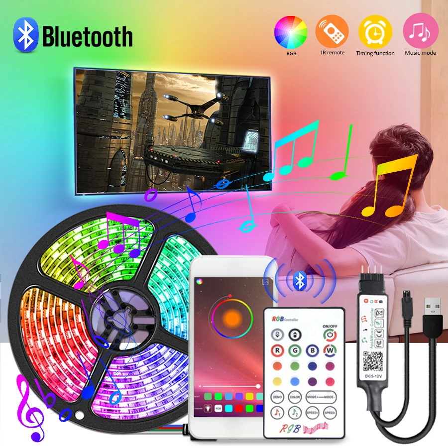 5M Bluetooth 5V USB LED Strip  – обзор и цена Party Games Switch