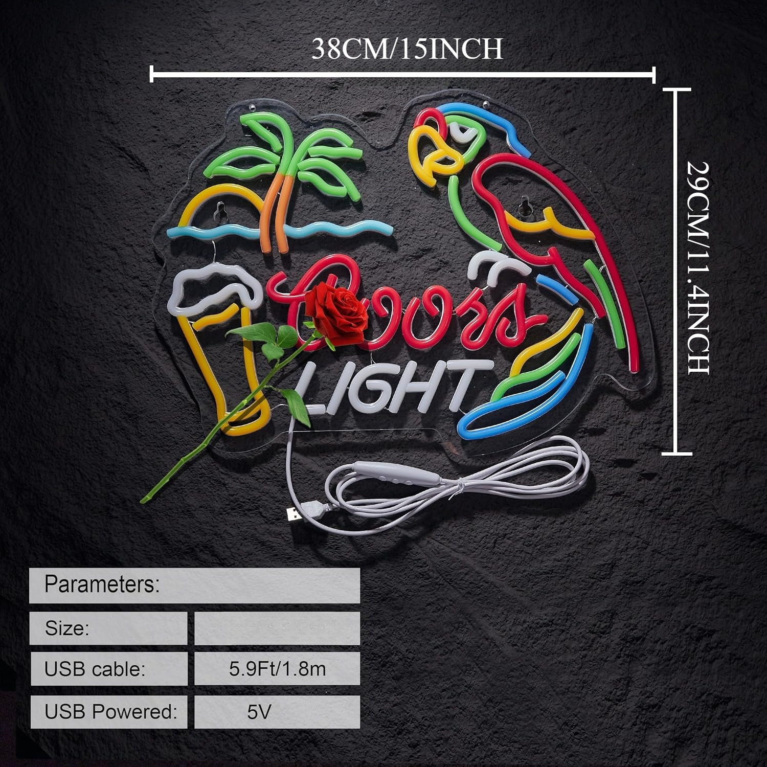 Bar Parrot Neon Sign Art Wall  – обзор и цена Party Games Game