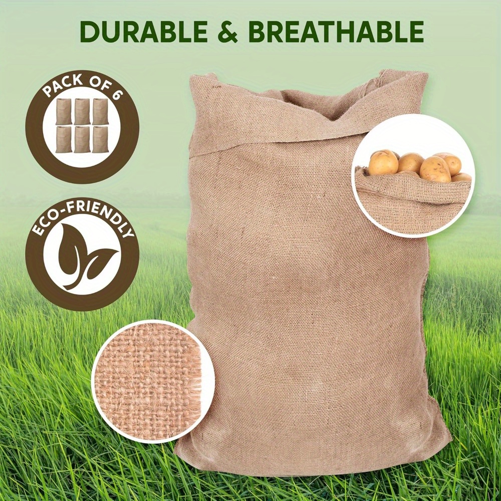 6 Pack Large Burlap Potato Sac – обзор и цена Sack Race Bag