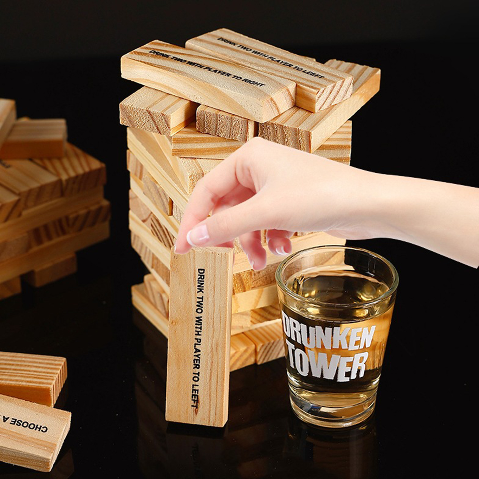 Wooden Stacking Drinking Game  – обзор и цена Party Games Adults Drinking