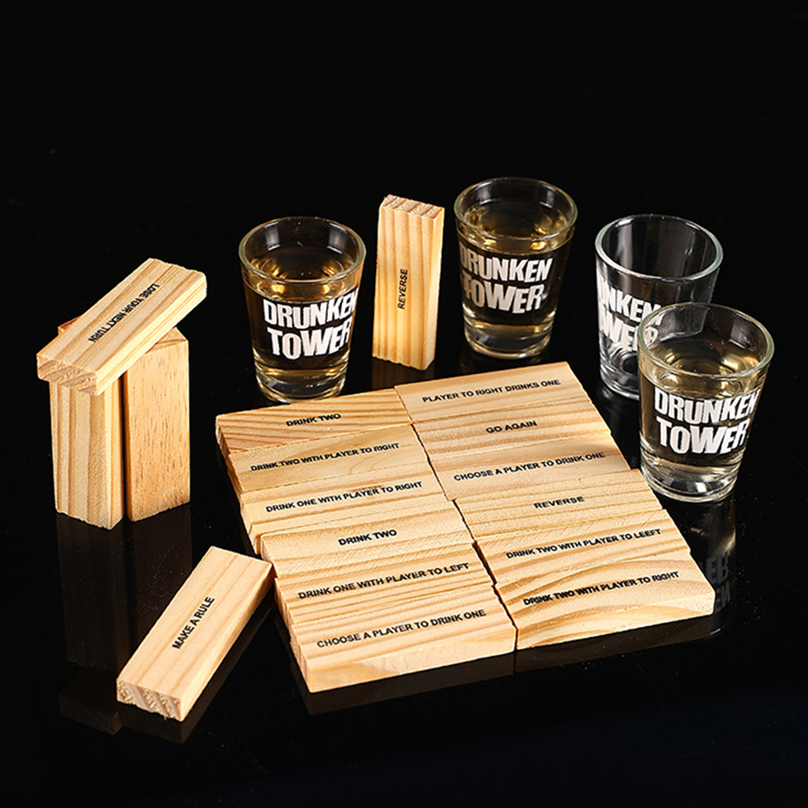 Wooden Stacking Drinking Game  – обзор и цена Party Games Adults Drinking