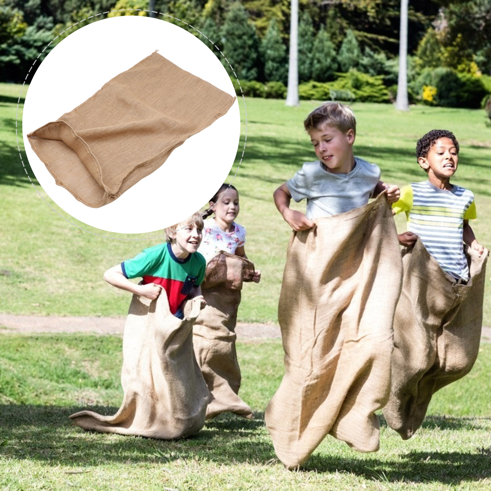 1pc Large Burlap Bag Multi-Fun – обзор и цена Sack Race Bag