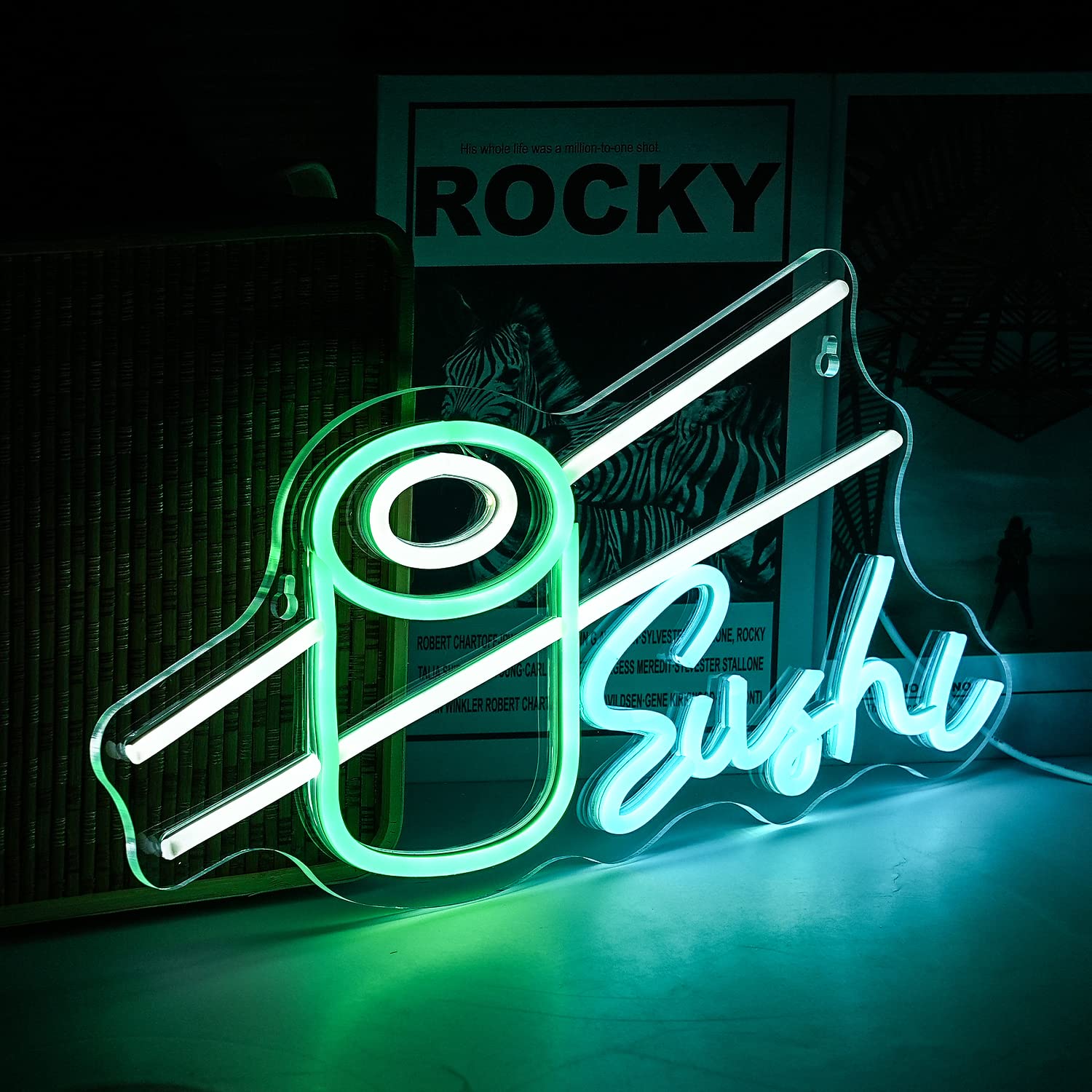 Sushi Neon Sign Bar Wine Glass – обзор и цена Party Games Shop