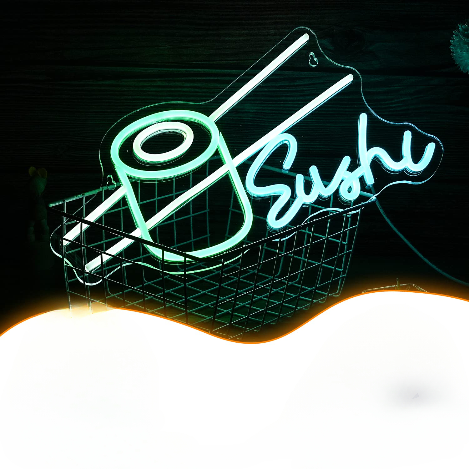 Sushi Neon Sign Bar Wine Glass – обзор и цена Party Games Shop