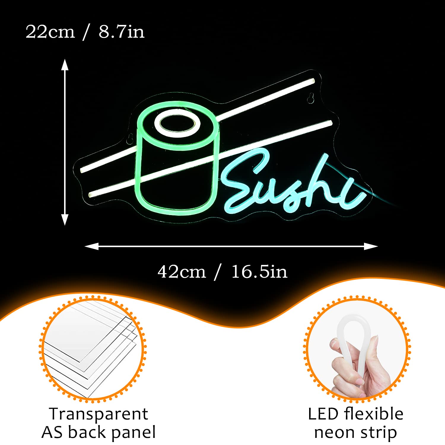 Sushi Neon Sign Bar Wine Glass – обзор и цена Party Games Shop