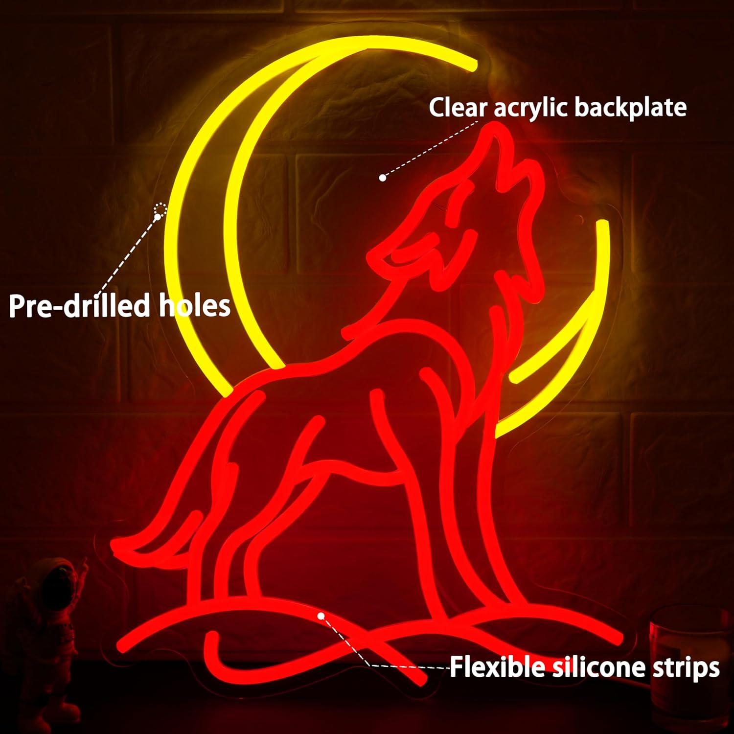 Howling Wolf Neon Sign Dimmabl – обзор и цена Party Games Game