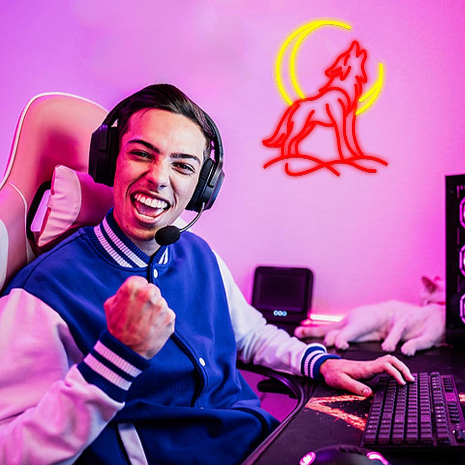 Howling Wolf Neon Sign Dimmabl – обзор и цена Party Games Game