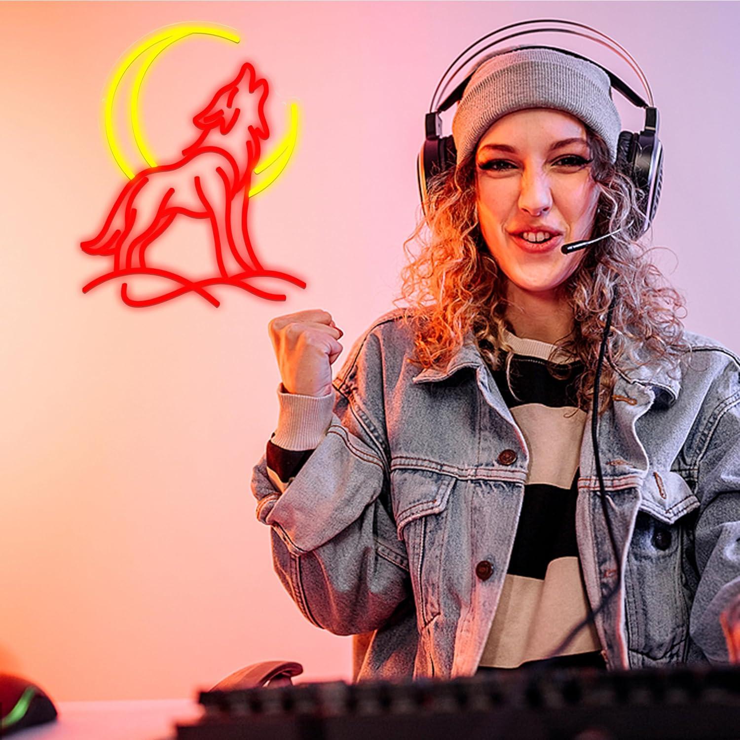 Howling Wolf Neon Sign Dimmabl – обзор и цена Party Games Game